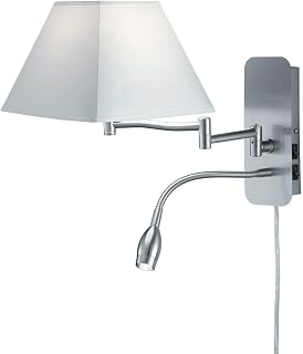 Wandleuchte Lampe Leuchte Mit Led Leselampe Wandlampe Chrom Schirm