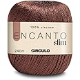CIRCULO Encanto Slim Yarn 100% Viscose - Luxury & Shine - Sport Weight Yarn - 262 yds, 3.52 oz - Color 7382 - Chocolate