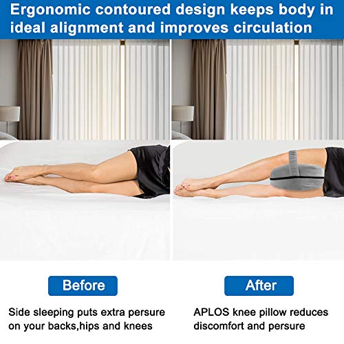 Knee Pillows for Sleeping,APLOS Orthopedic Memory Foam Leg Pillow for