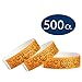 WristCo Neon Orange Smiley Face 3/4" Tyvek Wristbands - 500 Pack Paper Wristbands for Events primary