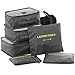 HiDay 7 Set Packing Cube System - 3 Travel Cubes + 3 Pouches + 1 Premium Shoes Bag - Perfect Travel Luggage Organizer