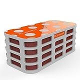 Monstercube Color-CLub Portable Wireless Bluetooth Speakers with up to 12 Hrs Battery Life, Powerful Sound with 2*3 W / 40mm Bass Speaker Driver, Touch Control, Built-in Mic, 3.5mm Audio Port, TF Card Slot for iphone, ipad, Samsung, Nokia, LG, Mp3 Player and More（Orange & Red）