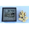 Nautical-Marine-Brass-Desktop-Sextant-With-Wooden-Box-Maritime-Kelvin-James-White-Ltd-Glasgow-1875