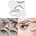 Vodisa Waterproof 2 in 1 Gel Eyeliner Set-Beauty Cosmetics Make Up Long-lasting Shadow Wear Gel Cream Eye Liners Brown and Black with Makeup Eyeliner Brush Kit + Cat Shaping Eye Liner Stencils