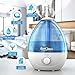 ECOCITUSS 4L Cool Mist Humidifier - Enrichment Mist-Air Ultrasonic Humidifier with Visible Water Tank for Baby Room Living Room Office,Whisper-Quiet, Nightlight, Auto Shut-Off, Lasts Up to 30 Hours