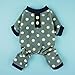 Fitwarm Cozy Fleece Adorable Polka Dot Pet Dog Pajamas Clothes - Grey