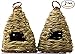 Woven Birdhouse 2 Pack: 10 Hive-Style. Ideal for Small Birds & Hummingbirds to Rest In. Bird Houses Are Made of Natural Fiber to Blend Into Your Garden. For Outside or Inside Decorative Use.