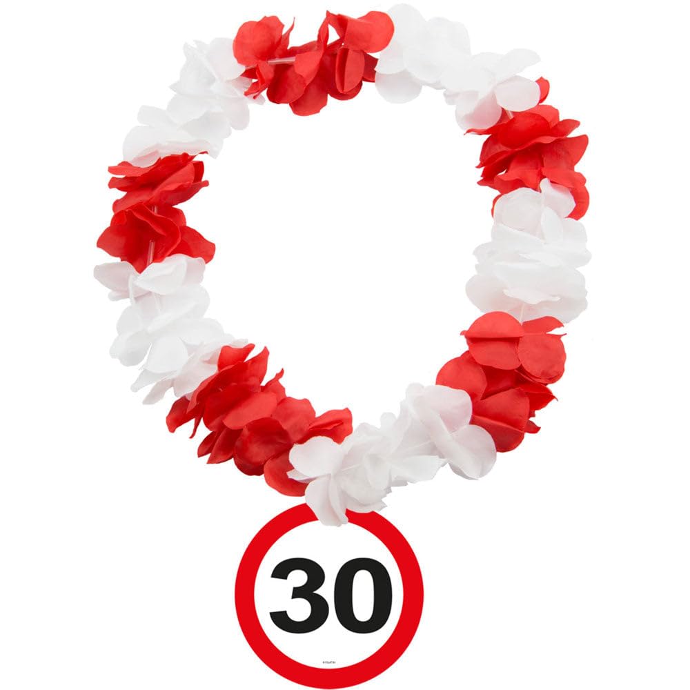 Folat 63522 Hawaiian Necklace, Red/White, Pack of 1