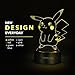 Terrosol Pokemon Pikachu 3D Night Light - Pokemon Gifts - 3D Led Lamp - Acrylic Lamp - 3D Pokemon Pikachu - Optical Illusion Led Light