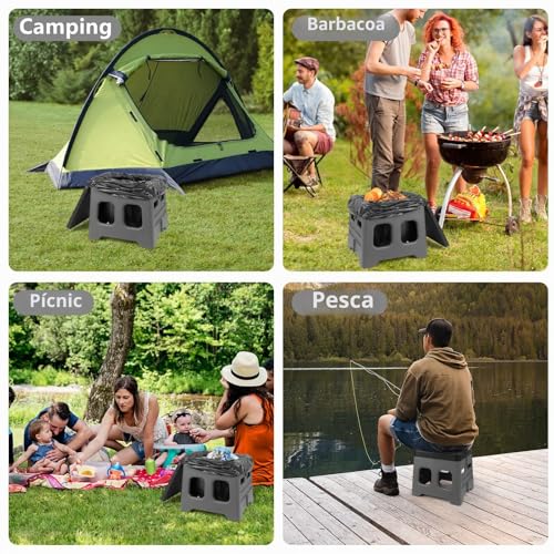 Diealles Shine Portable Toilet, Portable Camping Toilet, Foldable Dry Bath Camper for Camping Hiking Traveling