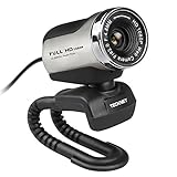 HD Webcam, Tecknet 1080P Plug and Play Web Camera with Noise-canceling Microphone for Video Calling and Recording, Skype, YouTube, Stream Cam for PC, Laptops and Desktop