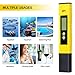 Vminno Digital PH Meter, PH Meter 0.01 PH High Accuracy Water Quality Tester with 0-14 PH Measurement Range for Household Drinking, Pool and Aquarium Water PH Tester Design with ATC