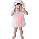 VZQI Baby Unisex Plush Animal Outfit Toddlers and Kids Rabbit Sleeveless Hooded Dress