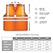 Neiko 53966A High Visibility Safety Vest with 2 Pockets, ANSI/ISEA Standard | Color Neon Orange | Size M