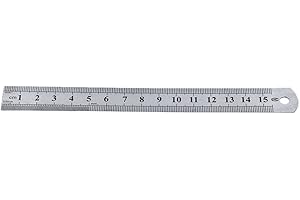 Stainless Steel Straight Ruler Thicken Steel Ruler Home Measurement Tool Office Stationery 15 cm Silver 1 Piece Attractive pr