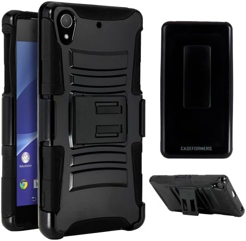 CASEFORMERS Duo Armor for Sony Xperia Z2 Combo Case with Stand and Holster - Black