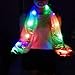 Luwint Colorful LED Flashing Sequin Scarf - Novelty Cool Lights Up Rave Clothing Accessories Toys Gifts for Women Kids Halloween Costume Birthday Party Games Ideas (Silver)