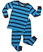 Leveret Striped 2 Piece Pajama Set 100% Cotton (18-24 Months, Chocolate & Blue)