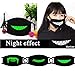 fomei 5 Pack Cool Luminous Unisex Cotton Blend Anti Dust Face Mouth Mask Black for Man Woman