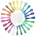 PP OPOUNT 24 Colors Plastic Lacing Cord Gimp Bracelet Scoubidou String with 22 Pieces Snap Clip Hooks and 22 Pieces Key Chain Ring Clips for Friendship Bracelets, Jewelry Making DIY Craft