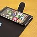 MPERO Nokia Lumia 830 Wallet Case, [Flex Flip] Cover with Card Slots and Wrist Strap (Black)