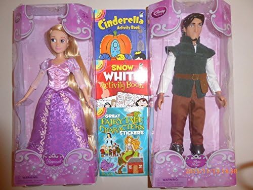 Disney Classic 2 Doll Set 12"H (Rapunzel and Flynn Rider) plus book