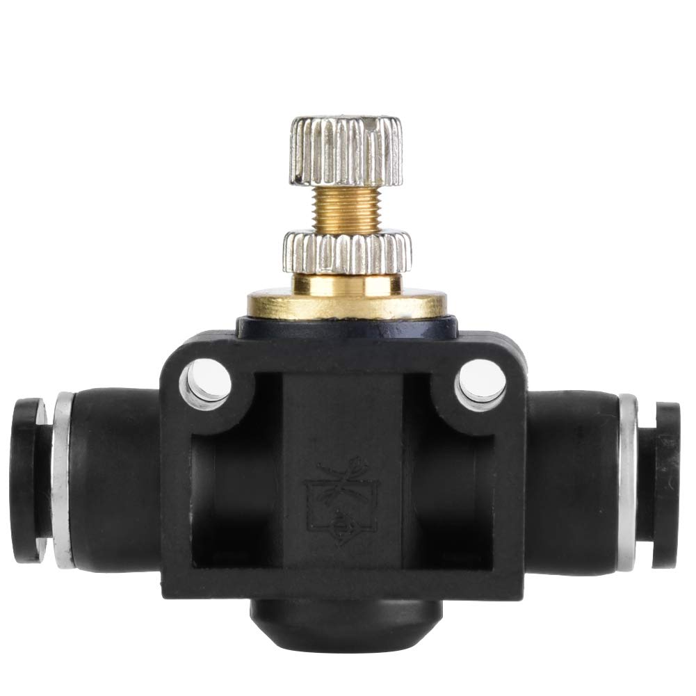 Tube Air Controller Pneumatic Fitting Regulator Valve 4/6/8mm T Shape Pipe Connection Fittings (6mm)