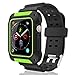PROSA Compatible Apple Watch Band 44mm with Case, Upgraded Soft Silicone Sport Band Replacement iWatch Band Strap for Apple Watch Series 4/3/2/1 for Women and Men (Green)