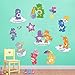 decalmile Care Bears Wall Stickers Baby Nursery Wall Decals Girls&Boys Bedroom Kids Room Wall Decor