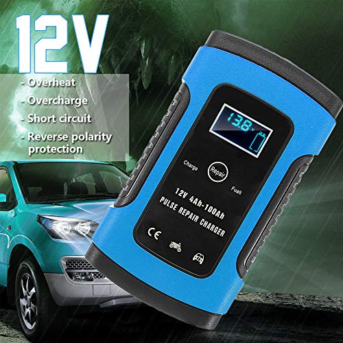 [Upgraded] Automotive Smart Battery Charger 5A 12V | Smart Battery Maintainer for Car, Motorcycle, RV, SUV, Lawn Mower, Boat, RV, SUV, ATV and More