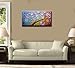 Asdam Art Paintings- 24x48 inch Flower Canvas Painting Hand Painted 3D Abstract Canvas Large Wall Art for living room Purple
