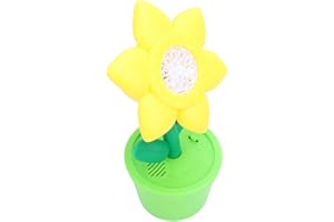 Sunflower Bubble Machine with LED Light and Music, Electric Bubble Blower for Kids, Battery Powered Bubble Maker Producing 20