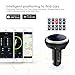 Wireless Stereo Music Car Adapter Bluetooth Car Speaker Player Receiver Sun Visor Car Charger Hands-Free Car Kit with Mic for iPhone 7/Plus Samsung Galaxy (BT69-Black)