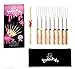 Premium Marshmallow Roasting Sticks 32-Inch Set of 8 Smores Skewers & Hot Dog with durable canvas carrying case and 8 cool bamboo kebab skewers. By Mallowmaker