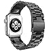 Apple Watch 42mm Band, YESOO Space Black Apple Watch Stainless Steel Link Bracelet Strap Band And Watch Adapter (YESOO Retail Packaging - 180 Days Warranty) (Space Black 42mm)