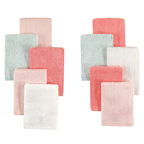 Little Treasure Unisex Baby Rayon from Bamboo Luxurious Washcloths, Coral Mint, One Size