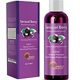 Flavored Natural Lubricant for Women & Men - Sensual Berry Flavor - Edible Lube with Food-grade Preservatives - Water Based, Hypoallergenic and Petroleum Free - 4 Oz - USA Made By Maple Holistics