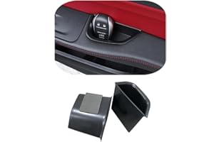 Vesul Front Row Door Side Storage Box Compatible with Alfa Romeo Giulia Sedan 2017-2023 Armrest Phone Container Door Organizer Handle Pocket ABS Tray Inserts Glove Pallet