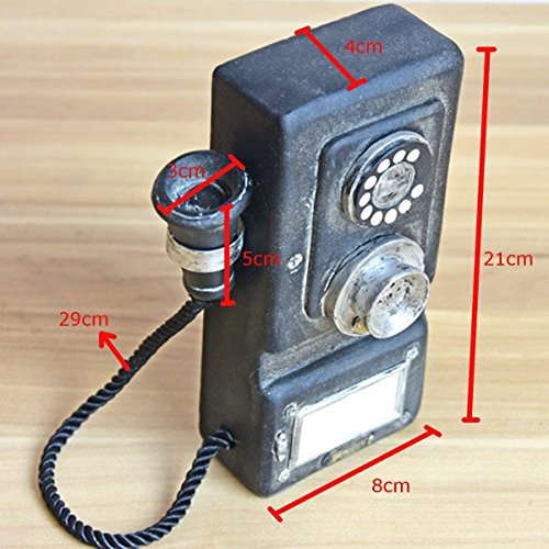 VintageBee Antique Phone Model Resin Vintage Decorative Telephones Old