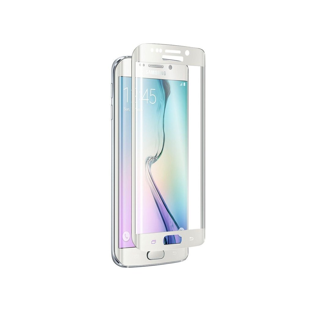 QDOS OptiGuard Tempered Glass Curve Screen Protector for the Samsung S6 Edge - Pearl White