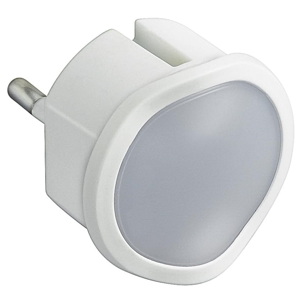 Legrand 050678 Night Light Torch with Battery with 2 LEDs High Brightness and Plug, 2P, 10A, White