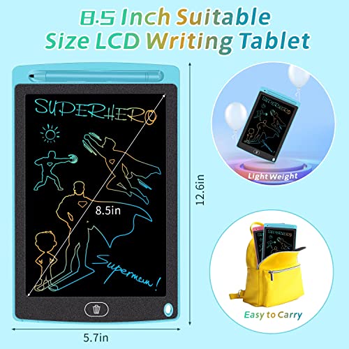 2 Pack LCD Writing Tablet, Electronic Graphics Drawing Pads, Doodle & Scribbler Boards, Digital Handwriting Pad, Educational & Learning Toy for 3-7 Years Old Kids - 8.5 in (Blue & Pink)