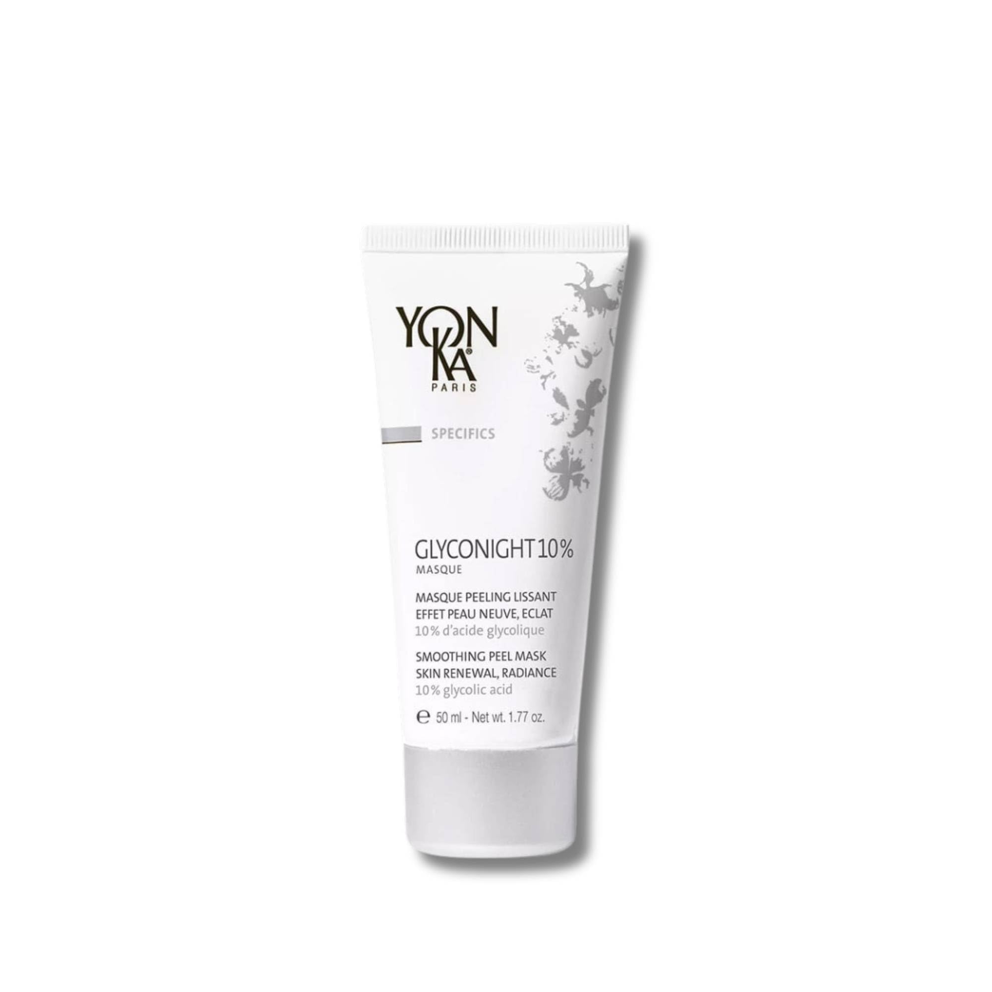 Yon-Ka Glyconight 10% Night Mask Peel 50ml | Triple Effectiveness With 10% Pure Glycolic | Anti-Ageing, New Skin Effect, Radiance | Dermatologically Proven Results ! 98% Natural Origin