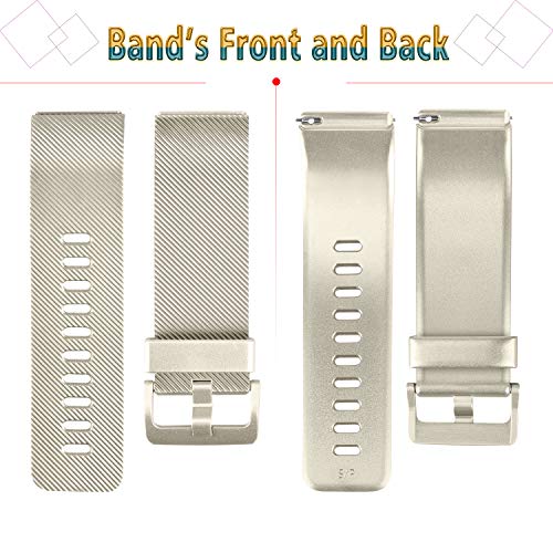 Vancle Replacement Bands Compatible with Fitbit Blaze for Women Men, Gold, Large - Thumbnail 2