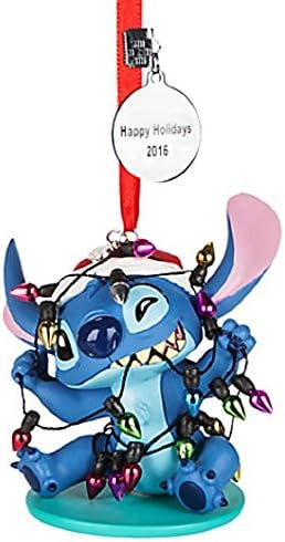 16年ディズニースケッチブックオーナメントステッチがライトで包まれています Training Apptunix