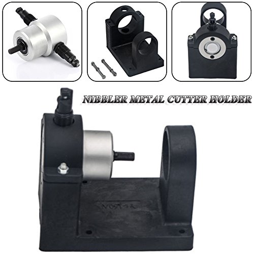 Junda Double-Headed Nibbler Metal Cutter Holder Holder for Double Head Sheet Metal Nibbler Cutter Drill Tool