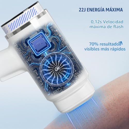 NALONE 22J IPL Laser Epilator with Touch Screen, 4 in 1 HR/SC/BT/RA | 10 Power Pulsed Light Epilator for Women and Men, Home Use, Face, Body and Armpits