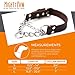 Mighty Paw Martingale Dog Collar - No Pull Design - Stainless Steel Chain - Limited Chain Cinch Training - Brown Leather Martingale Training Collar - Small Size