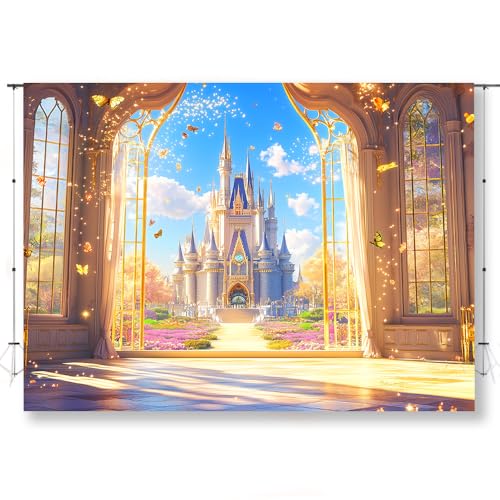 KUKUSOUL 7x5ft Princess Backdrop Fairy Tale Castle Backdrop Girls Princess Birthday Party Decorations Cake Table Banner KUBSJ009 at Amazon