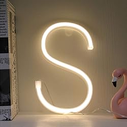 Warm White Neon Letter Light Alphabet Marquee